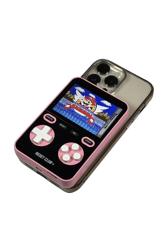 Reset Club powerbank ze zintegrowaną konsolą do gier Powerbank Gaming 7,5 × 2 × 11,5 cm różowy RESET.PBANK.PNK.001
