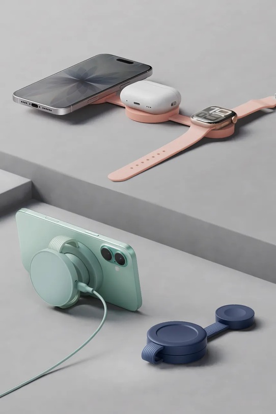 Bazic ładowarka indukcyjna GoMag Trio 2 3w1 15W GM.TRO2.SAG turkusowy