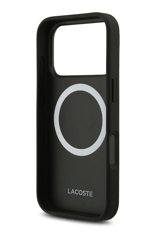 Lacoste etui na telefon z wbudowanym pierścieniem magnetycznym MagSafe iPhone 17 Pro LCHMP17LPBLK czarny AA00