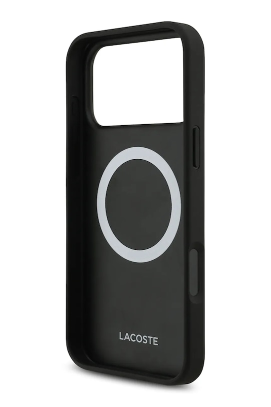 Lacoste etui na telefon z wbudowanym pierścieniem magnetycznym MagSafe iPhone 17 Pro Max LCHMP17XPBLK czarny AA00