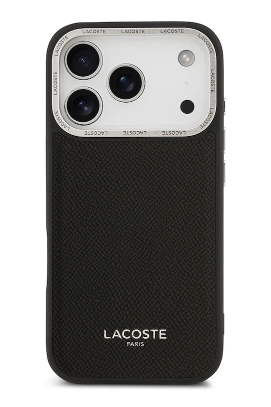 Lacoste etui na telefon z wbudowanym pierścieniem magnetycznym MagSafe iPhone 17 Pro czarny LCHMP17LPCESK