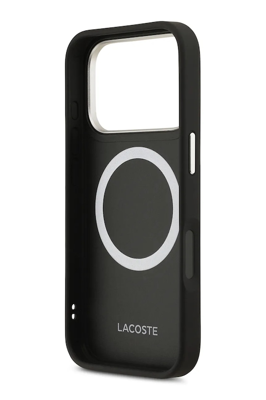 Lacoste etui na telefon z wbudowanym pierścieniem magnetycznym MagSafe iPhone 17 Pro LCHMP17LPCESK czarny AA00