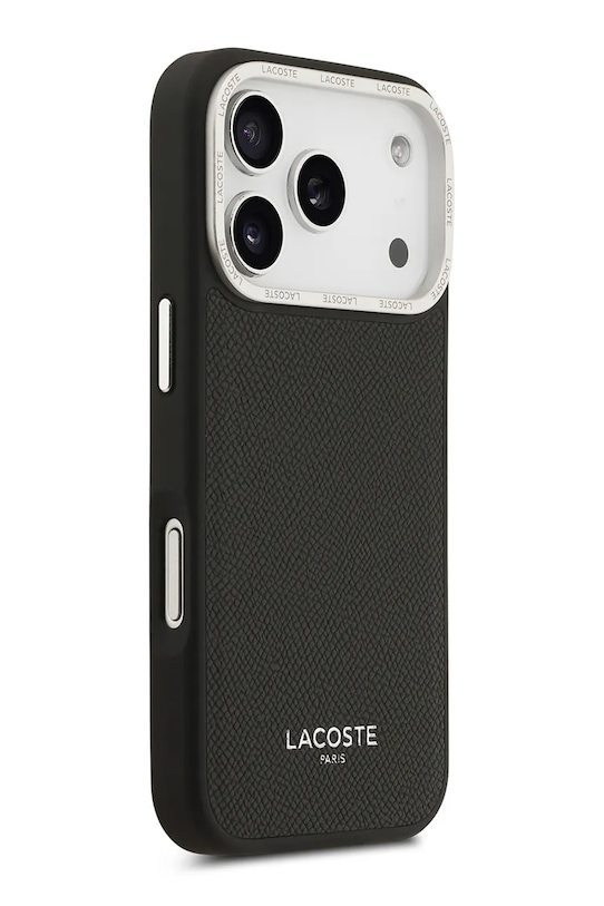 Lifestyle Lacoste etui na telefon z wbudowanym pierścieniem magnetycznym MagSafe iPhone 17 Pro LCHMP17LPCESK czarny