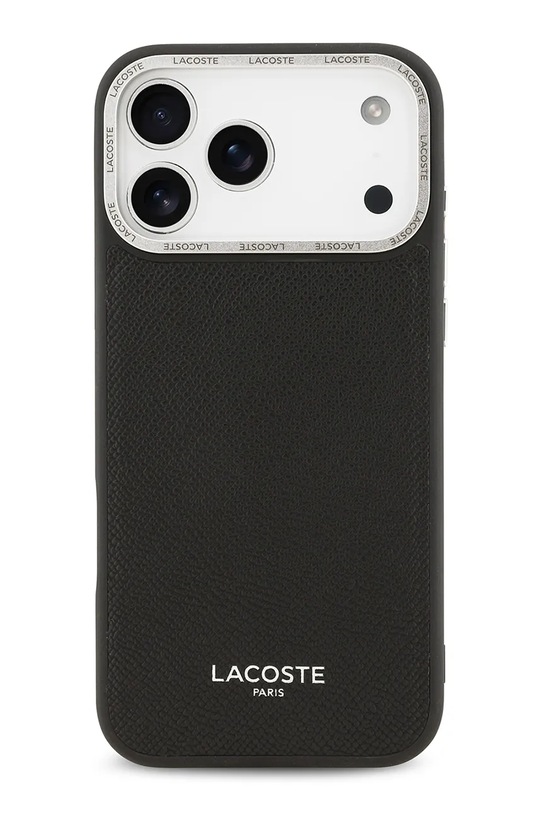 Lacoste etui na telefon z wbudowanym pierścieniem magnetycznym MagSafe iPhone 17 Pro Max czarny LCHMP17XPCESK