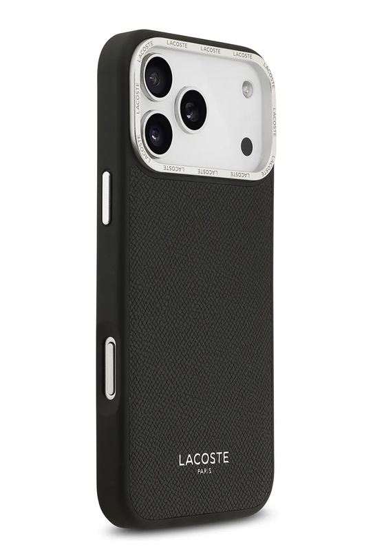 Lifestyle Lacoste etui na telefon z wbudowanym pierścieniem magnetycznym MagSafe iPhone 17 Pro Max LCHMP17XPCESK czarny
