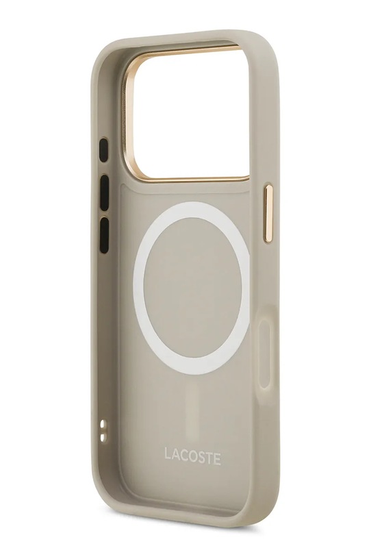 Lacoste etui na telefon z wbudowanym pierścieniem magnetycznym MagSafe iPhone 17 Pro LCHMP17LPCEGT beżowy AA00