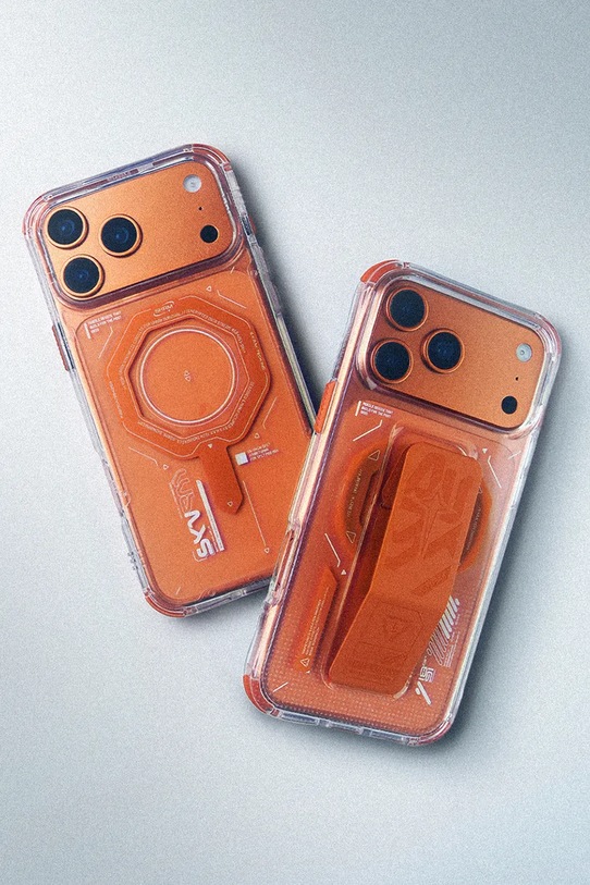 Skinarma etui na telefon z wbudowanym pierścieniem magnetycznym Helio iPhone 17 Pro SK.2025PP6.3.HELO.ORG pomarańczowy