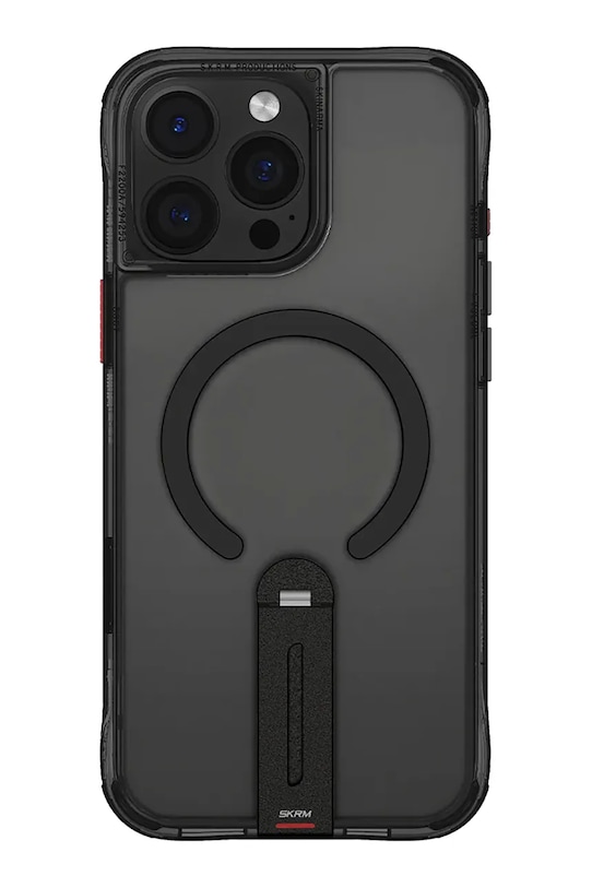 Калъф за телефон с вграден магнитен пръстен Skinarma Helix iPhone 16 Pro черен SK.P16PRO.HELX.BLK