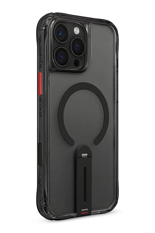 Калъф за телефон с вграден магнитен пръстен Skinarma Helix iPhone 16 Pro черен SK.P16PRO.HELX.BLK