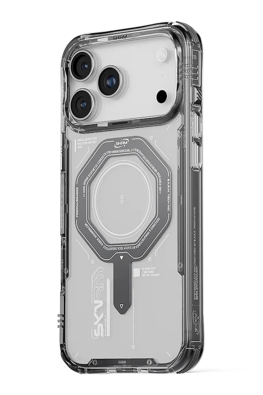 Калъф за телефон с вграден магнитен пръстен Skinarma Magma iPhone 17 Pro Max сив SK.2025PP6.9.MGMA.GRA