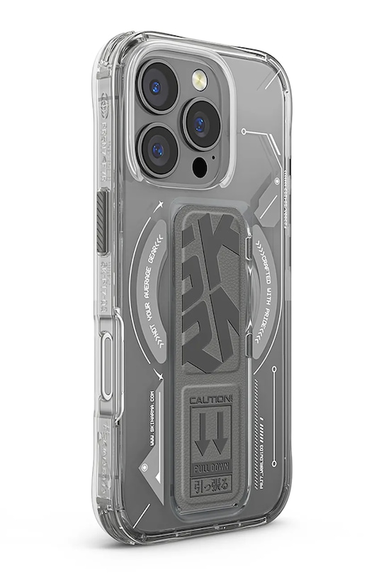 Skinarma etui na telefon z wbudowanym pierścieniem magnetycznym iPhone 16 Pro SK.2024PP63.HELO.TT transparentny