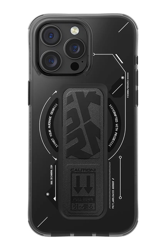 Skinarma etui na telefon z wbudowanym pierścieniem magnetycznym iPhone 16 Pro Max czarny SK.2024PP69.HELO.BLK