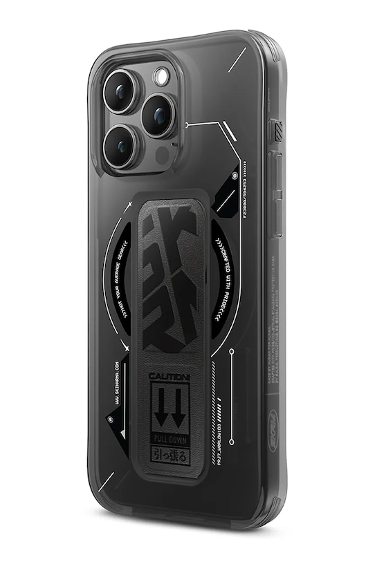 Skinarma etui na telefon z wbudowanym pierścieniem magnetycznym iPhone 16 Pro Max czarny SK.2024PP69.HELO.BLK