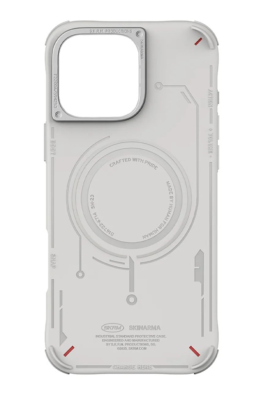 Skinarma etui na słuchawki bezprzewodowe iPhone 16 Pro SK.2024PP63.MECHA.LGRY szary AA00