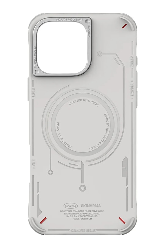 Skinarma etui na słuchawki bezprzewodowe iPhone 16 Pro SK.2024PP63.MECHA.LGRY szary AA00