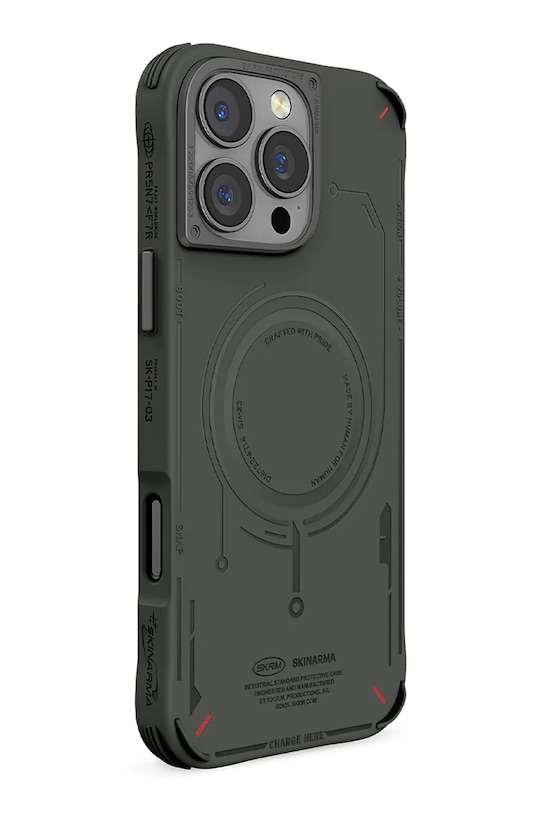 Lifestyle Skinarma etui na telefon z wbudowanym pierścieniem magnetycznym iPhone 16 Pro SK.2024PP63.MECHA.GRN zielony