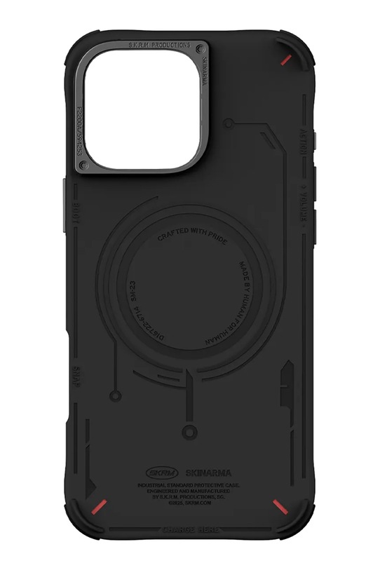 Skinarma etui na telefon z wbudowanym pierścieniem magnetycznym iPhone 16 Pro Max SK.2024PP69.MECHA.BLK czarny AA00