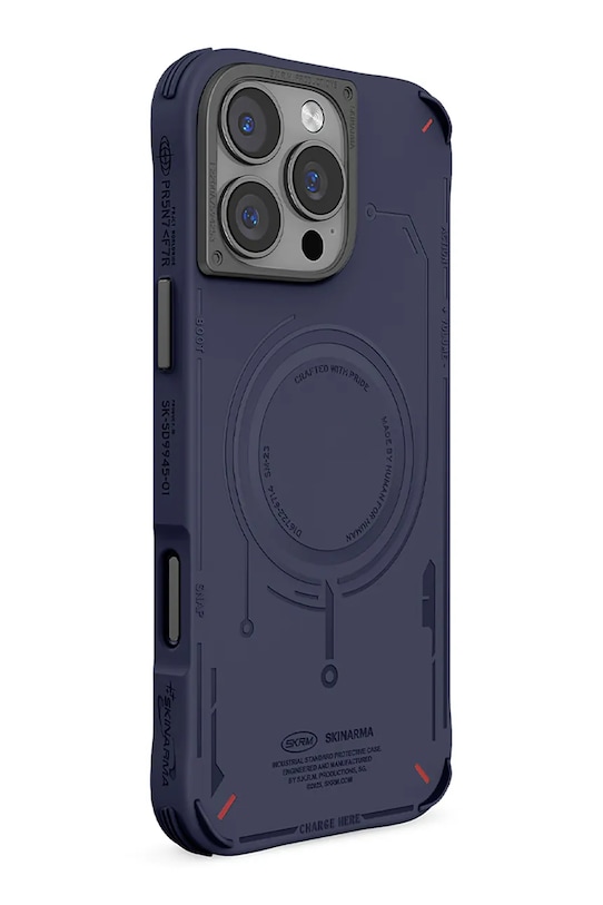 Lifestyle Skinarma etui na telefon z wbudowanym pierścieniem magnetycznym iPhone 16 Pro Max SK.2024PP69.MECHA.BLU granatowy