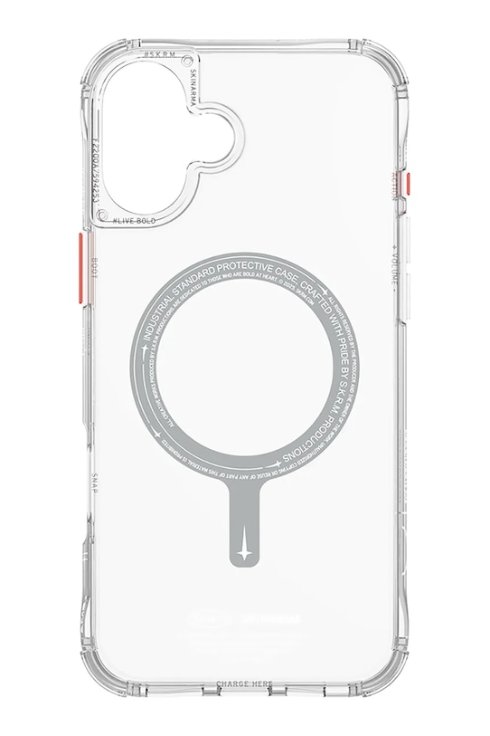 Skinarma etui na telefon z wbudowanym pierścieniem magnetycznym iPhone 16 SK.2024P61.SDOMS.CLR transparentny AA00