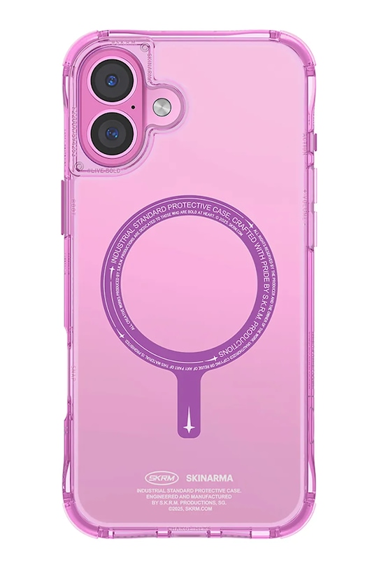 Skinarma etui na telefon z wbudowanym pierścieniem magnetycznym iPhone 16 różowy SK.2024P61.SDOMS.PNK