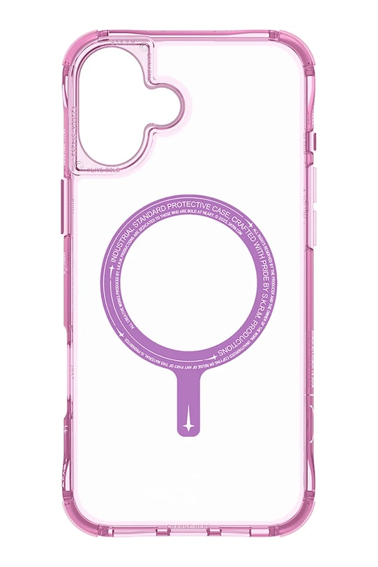 Skinarma etui na telefon z wbudowanym pierścieniem magnetycznym iPhone 16 SK.2024P61.SDOMS.PNK różowy AA00