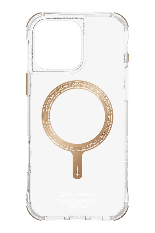 Skinarma etui na telefon z wbudowanym pierścieniem magnetycznym iPhone 16 Pro SK.2024PP63.SDOPRM.GLD beżowy AA00