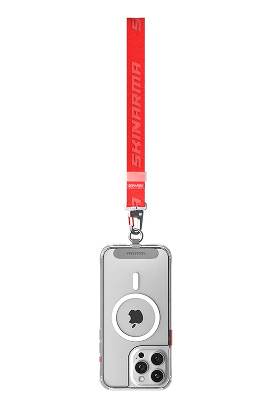 Skinarma regulowany pasek na nadgarstek do etui na telefon Scout iPhone 15 czerwony SK.SCOUT.HS.RED