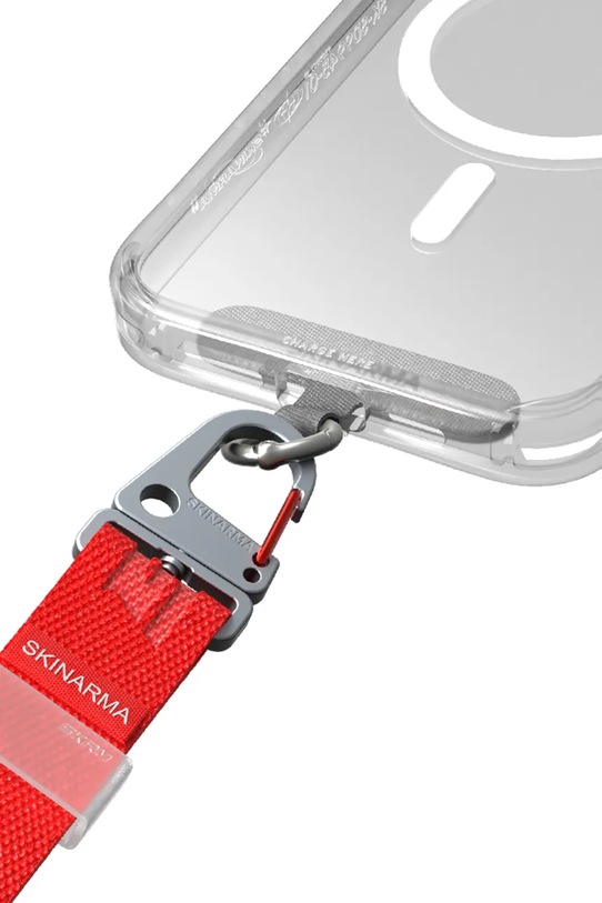 Lifestyle Skinarma regulowany pasek na nadgarstek do etui na telefon Scout iPhone 15 SK.SCOUT.HS.RED czerwony