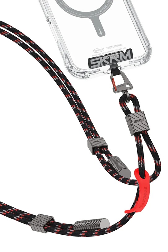 Skinarma uniwersalna smycz do telefonu 2w1 Dyno Ve USB-C/USB-C SK.DYVE.CBLCC.BLK czarny AA00