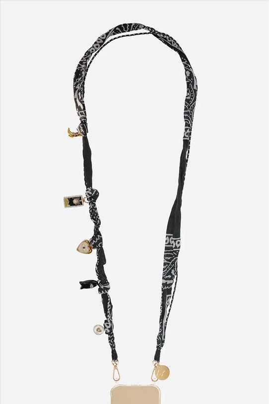 LaCoqueFrançaise łańcuszek do telefonu Laia 120 cm czarny LE322517