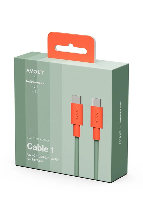 Avolt kabel usb do ładowania Bauhaus-Archiv USB-C to USB-C / 2m C1CCI1002LG1 zielony AA00