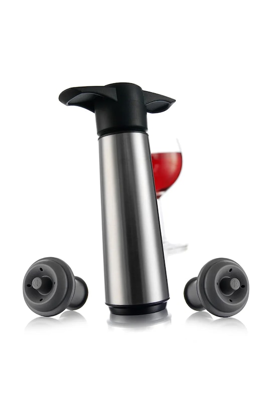 Vacu Vin pompka próżniowa do wina z 2 korkami Wine Saver 8,5 x 22,3 x 4,3 cm 06492616. szary AA00