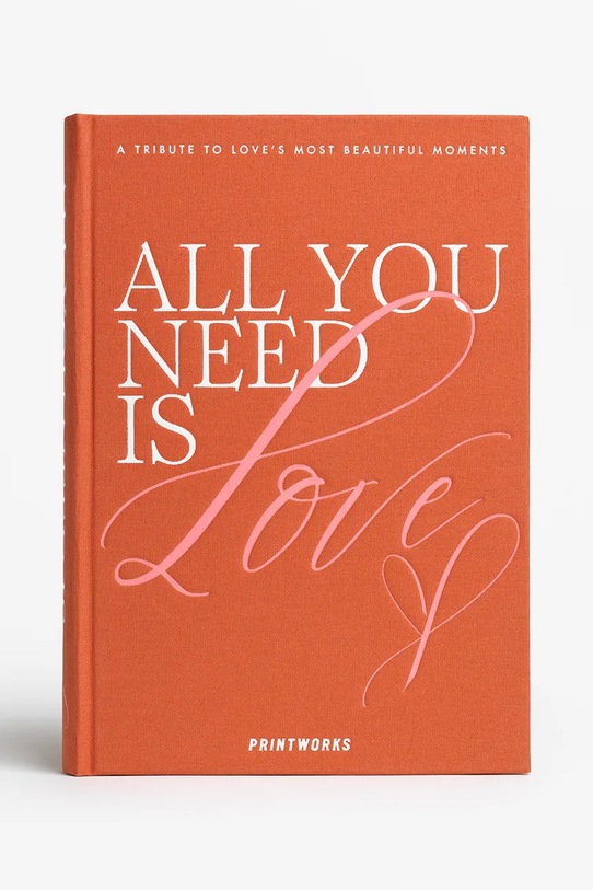 Printworks album na zdjęcia All You Need is Love 18 x 19,5 cm pomarańczowy PW00767