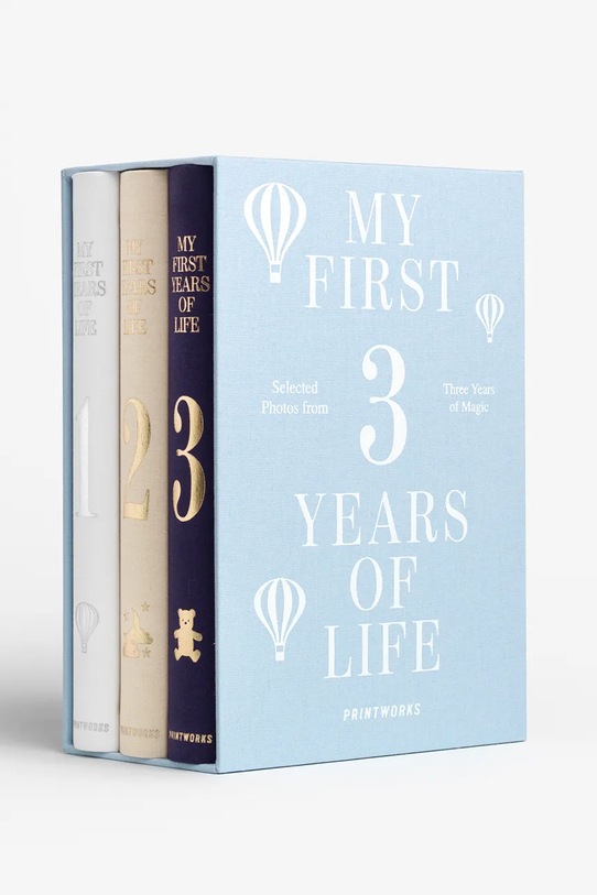 Printworks zestaw albumów na zdjęcia My First 3 Years 29 x 22 x 11,5 cm 3-pack multicolor PW00770