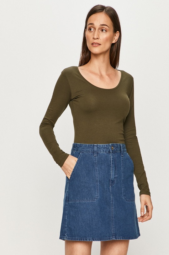 Jacqueline de Yong - Longsleeve uni verde 15211082