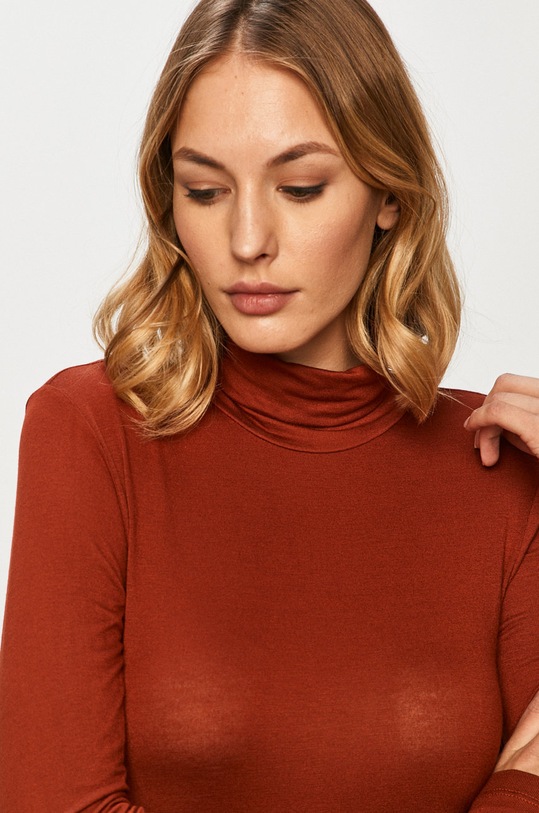 Only - Tričko s dlhým rukávom burgundské 15212528