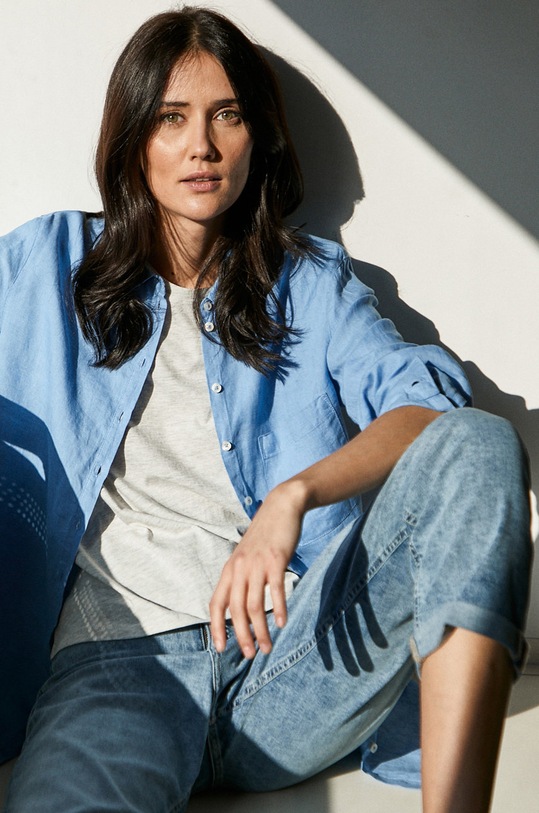 Marc O'Polo Koszula M03130542471 fioletowy