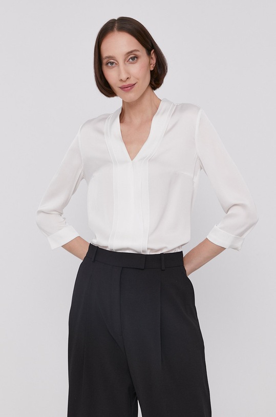 BOSS bluză uni alb 50294260.NOS