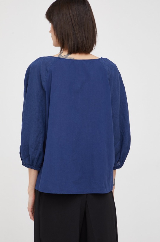 Oblečení Lněná halenka Marc O'Polo M04130541155 námořnická modř