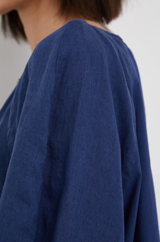 Lněná halenka Marc O'Polo M04130541155 námořnická modř