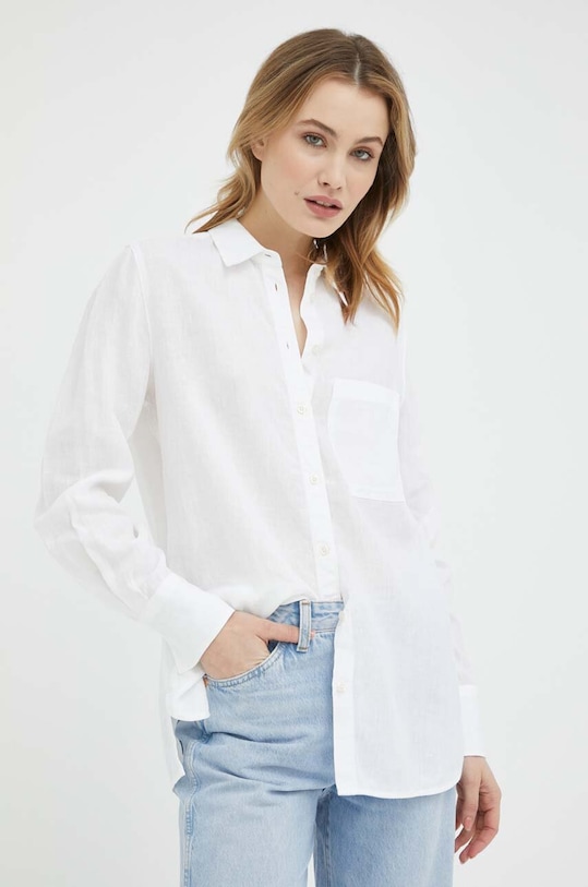 Marc O'Polo koszula lniana biały M03130542427