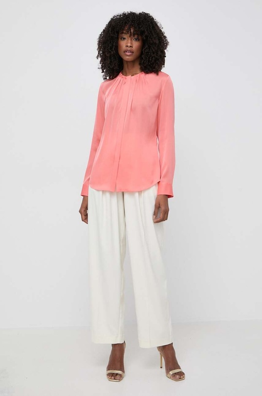 BOSS koszula jedwabna 50490058 różowy AA00