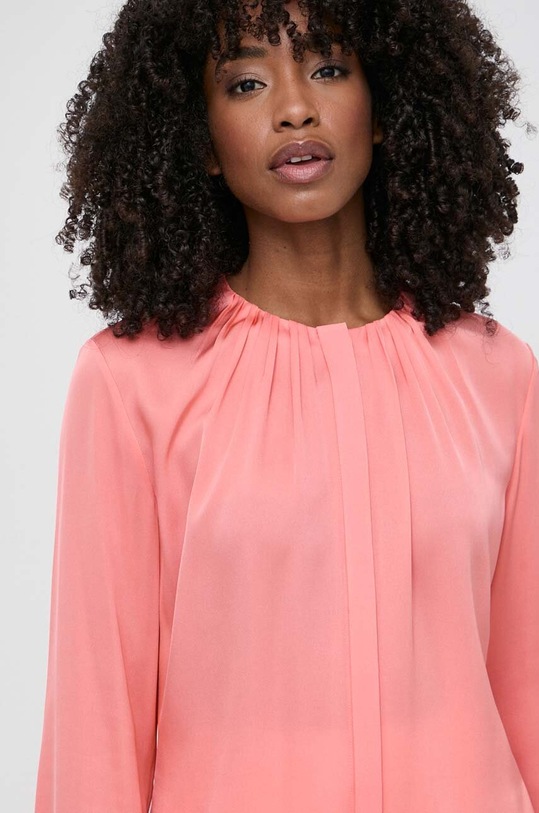 BOSS koszula jedwabna różowy 50490058