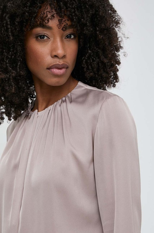 BOSS koszula jedwabna beżowy 50490058