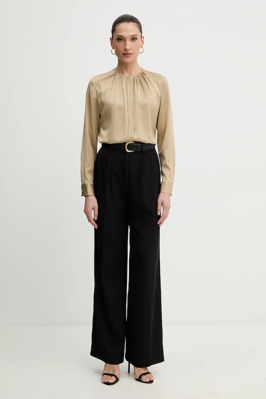 BOSS cămașă din mătase Banorah 50538481 bej AA00