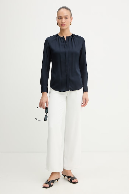 BOSS koszula jedwabna 50538481 granatowy AA00