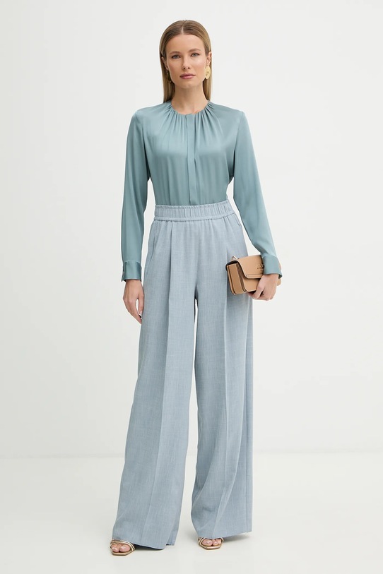 Μεταξωτό πουκάμισο BOSS 50538481 τιρκουάζ AA00