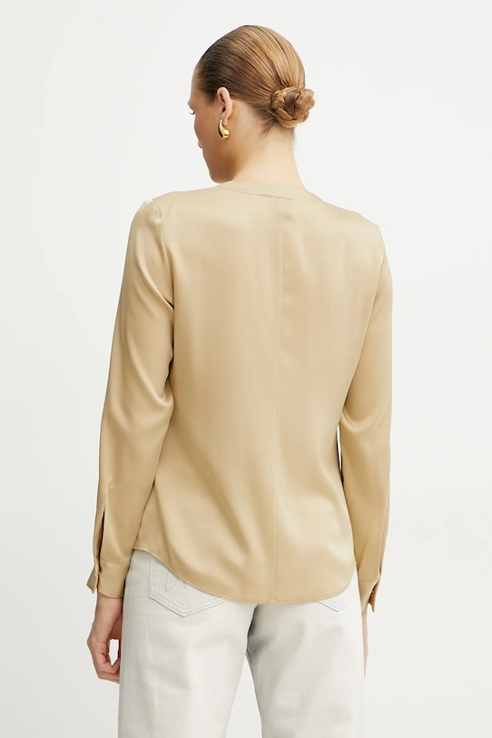 Одежда Шелковая рубашка BOSS 50538481 бежевый