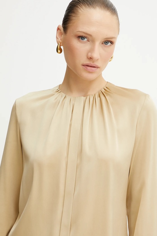 Шелковая рубашка BOSS бежевый 50538481