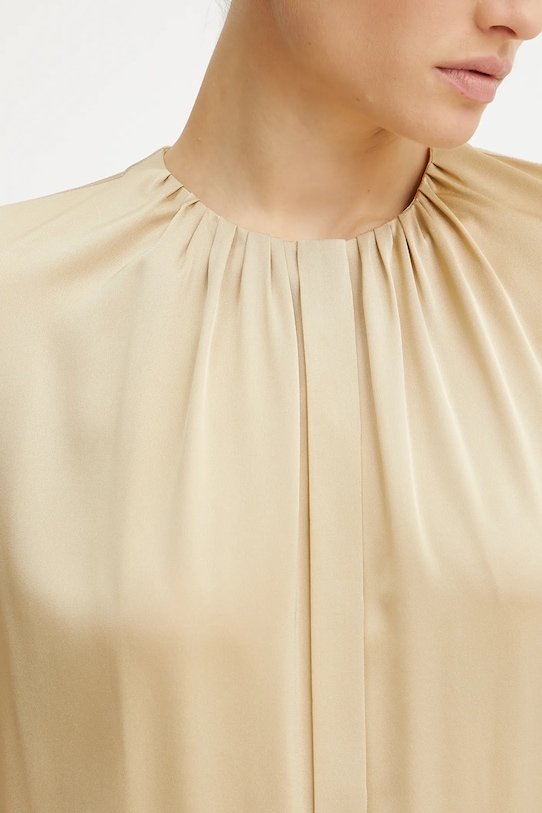 Шелковая рубашка BOSS 50538481 бежевый